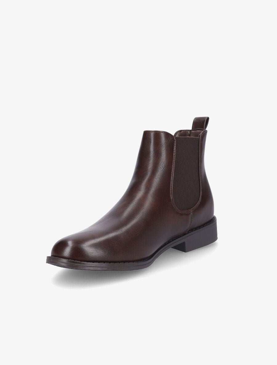 Chelsea boots basiques en simili - Marron - 3