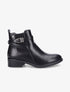Bottines en simili à boucle stylisée - Noir - 6
