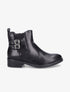 Bottines à sangle effet python - Noir - 1