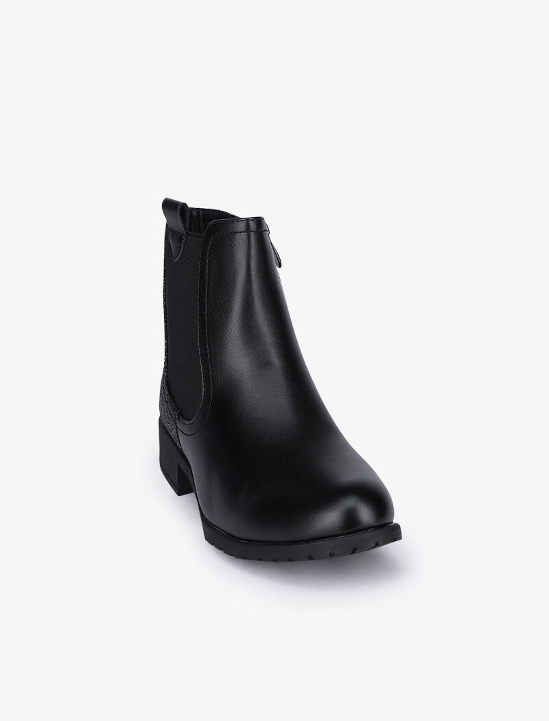 Bottines à contrefort pailleté - Noir - 3