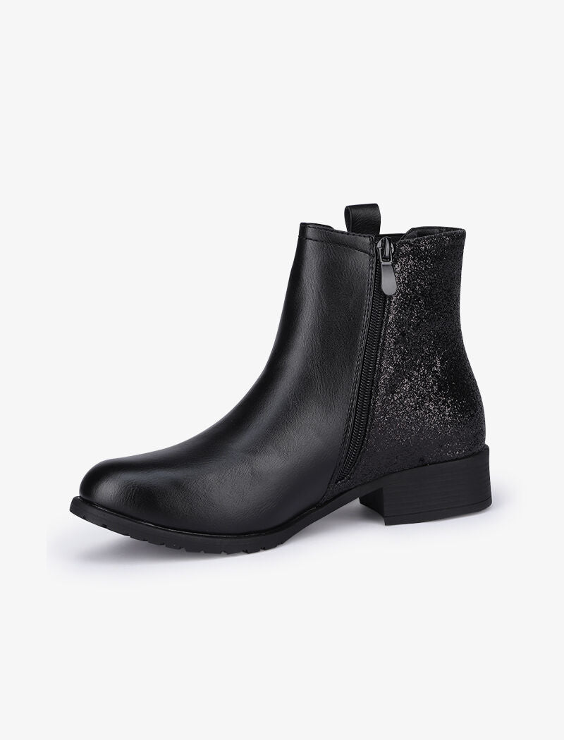 Bottines à contrefort pailleté - Noir - 4