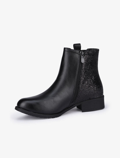 Bottines à contrefort pailleté - Noir - 4