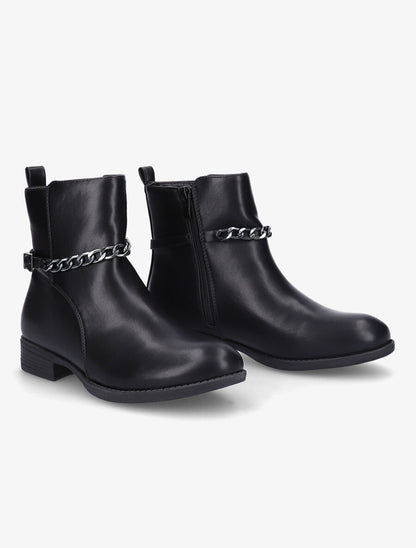 Bottines classiques à sangles en chaîne - Noir - 4