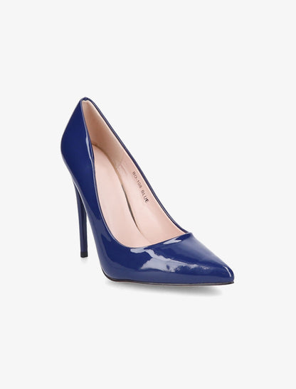 Escarpins vernis à talon aiguille - Bleu - 2