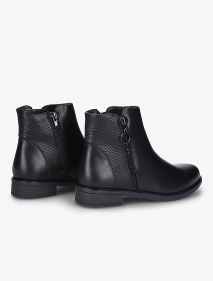 Bottines à contrefort effet python - Noir - 4