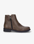 Bottines à contrefort effet python - Taupe - 5