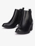 Bottines à talon en simili - Noir - 5