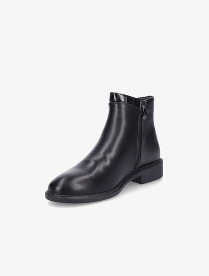 Bottines à empiècements croco - Noir - 3