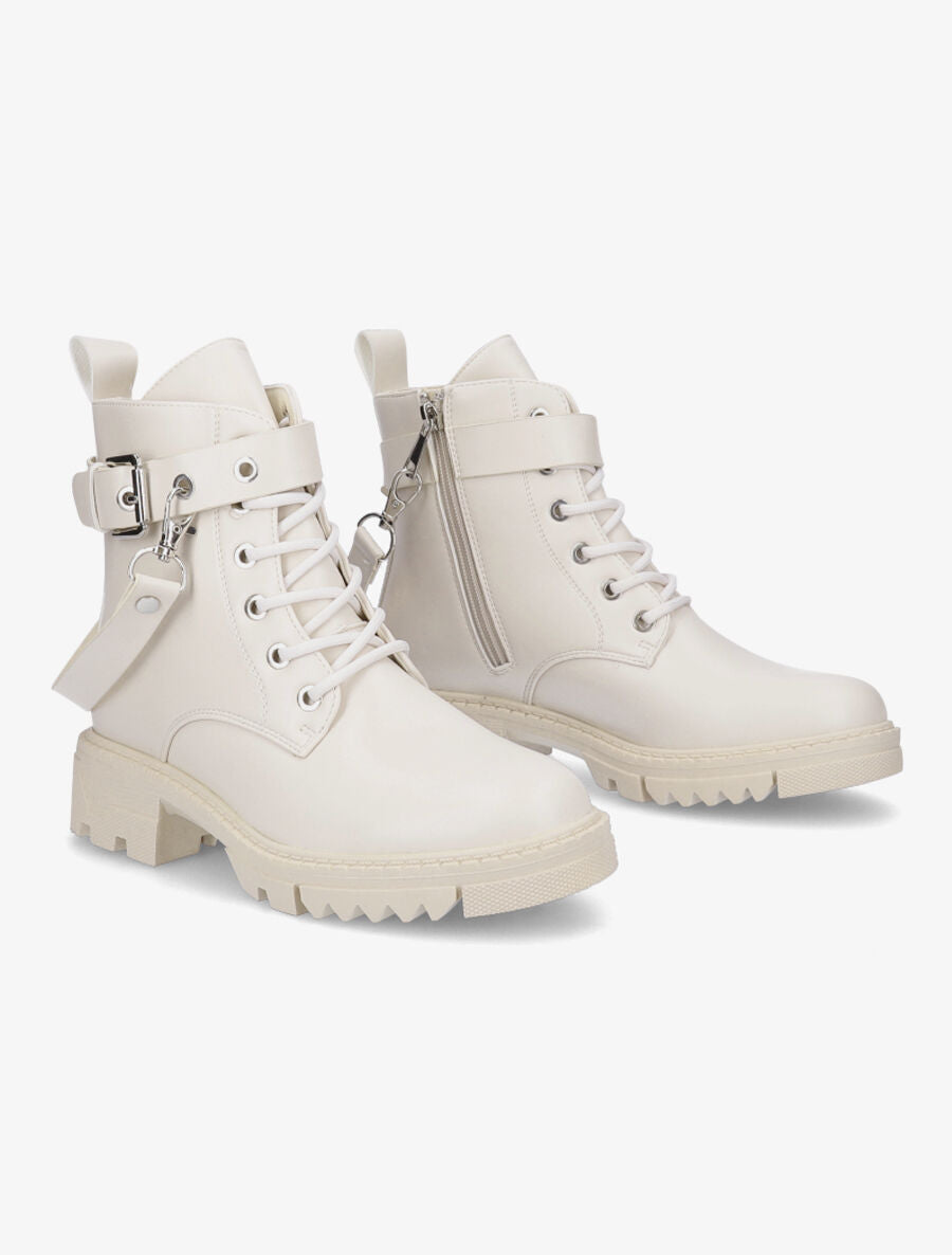 Rangers à sangle - Beige - 4