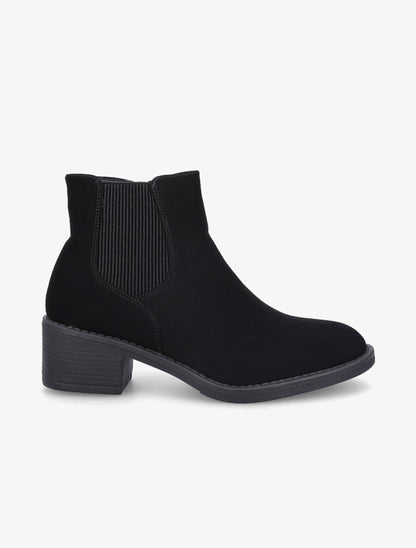 Bottines classiques en suédine - Noir - 1