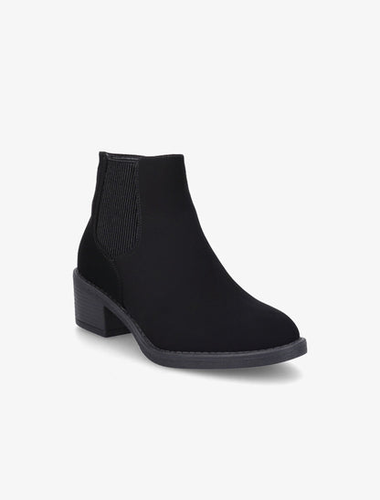 Bottines classiques en suédine - Noir - 2