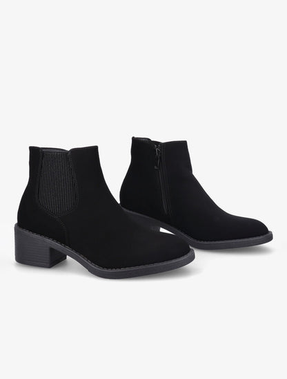 Bottines classiques en suédine - Noir - 4