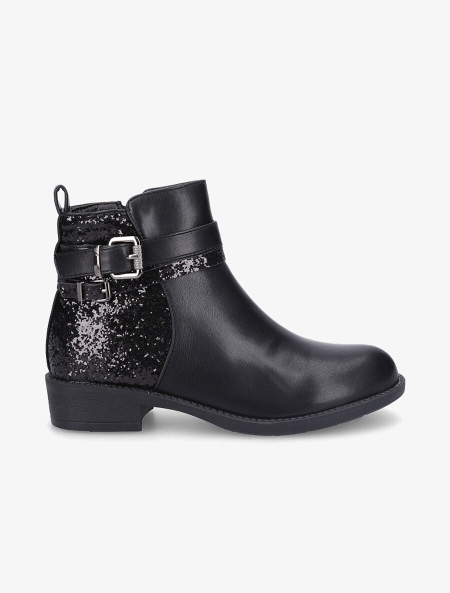 Bottines à contrefort pailleté - Noir - 5