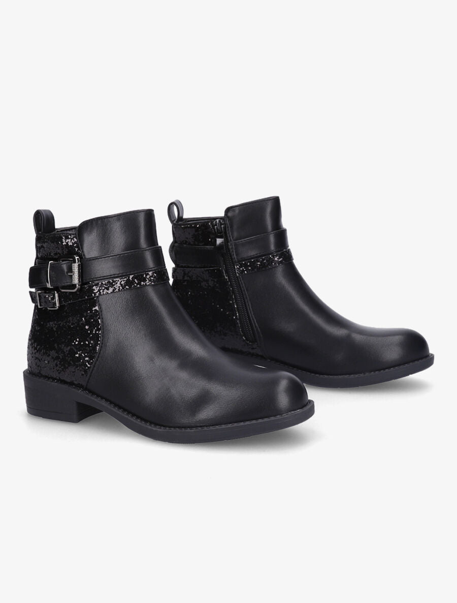 Bottines à contrefort pailleté - Noir - 4