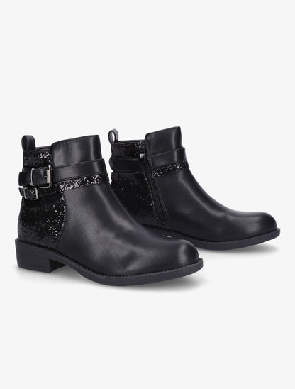 Bottines à contrefort pailleté - Noir - 4