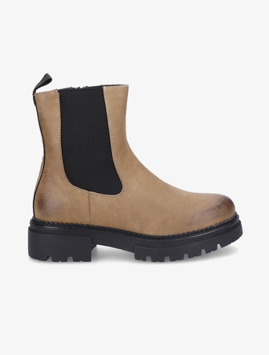 Boots à semelle crantée - Camel - 5