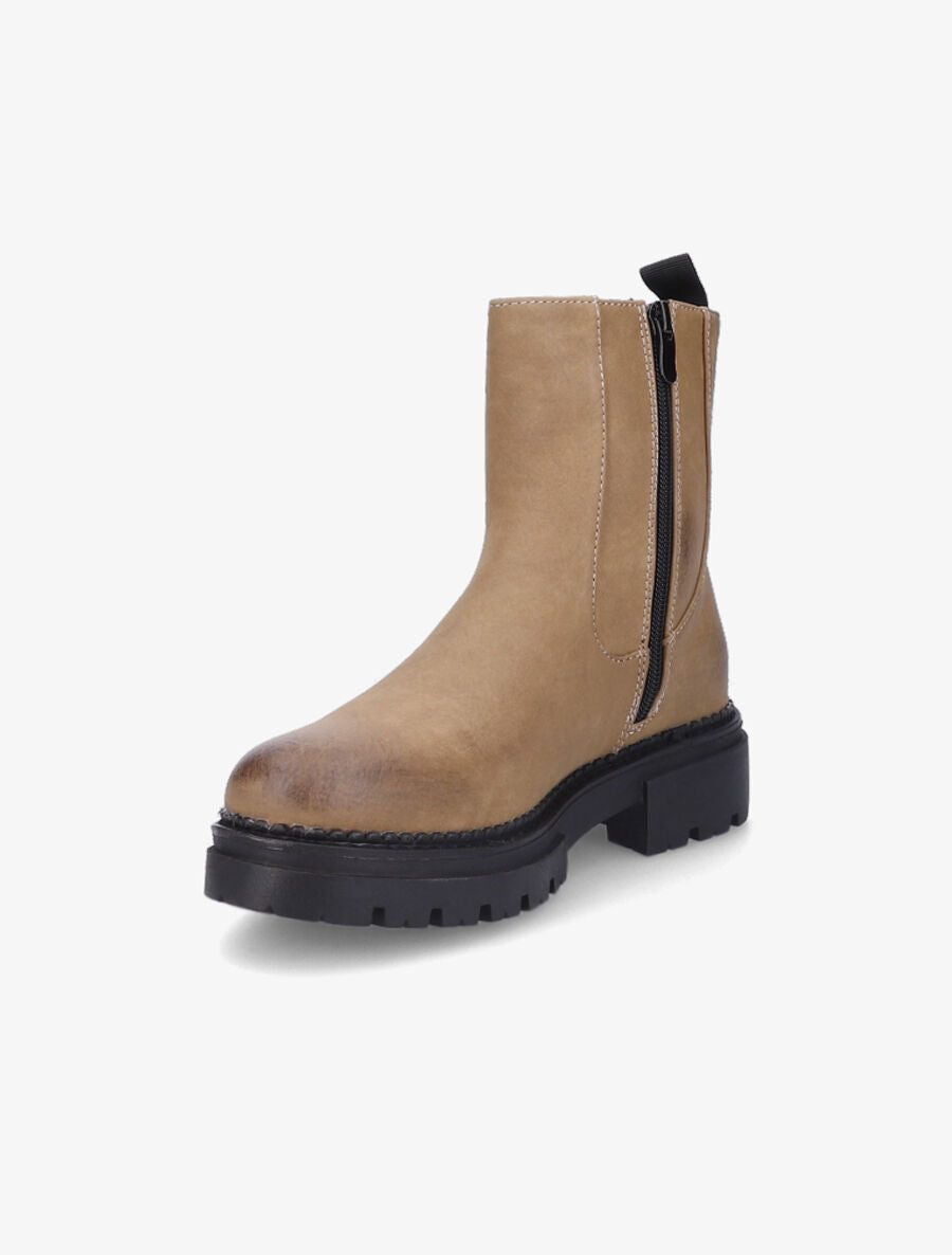 Boots à semelle crantée - Camel - 3