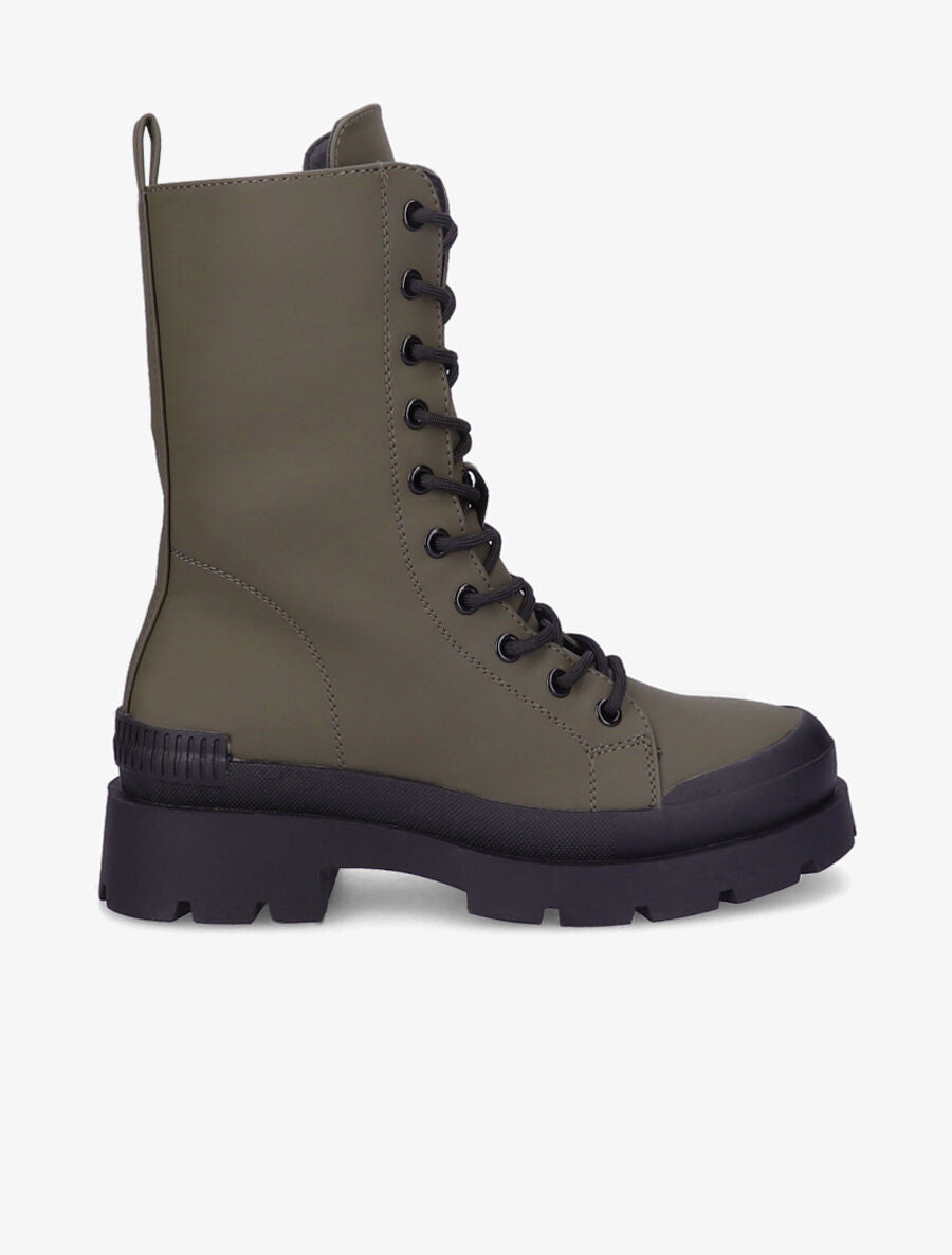 Boots montantes à lacets - Kaki - 1