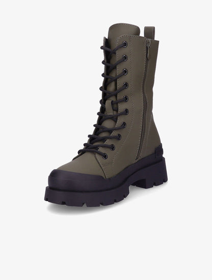 Boots montantes à lacets - Kaki - 3