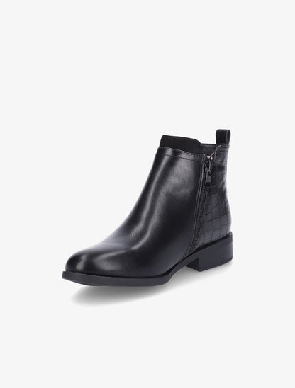 Bottines à empiècements en suédine - Noir - 3