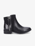 Bottines plates à contrefort croco - Noir - 5
