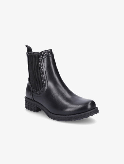 Bottines élastiquées à paillettes - Noir - 2