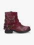 Bottines montantes plissées à pochette - Bordeaux - 1