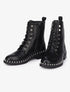 Bottines montantes ornées de perles - Noir - 5