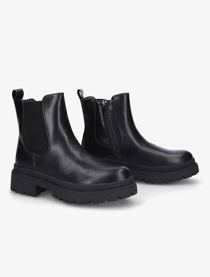 Boots élastiquées unies - Noir - 4