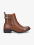 Bottines élastiquées à boucle métallique - Camel - 5