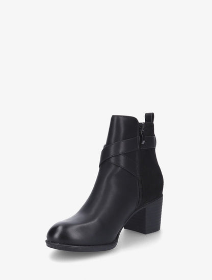 Bottines à talon et sangles croisées - Noir - 3