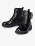 Bottines vernies à bride et sacoche amovible - Noir - 1