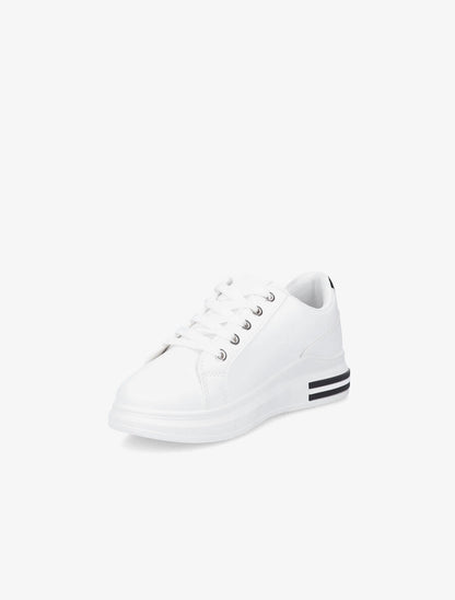 Tennis à empiècement python - Noir/blanc - 3