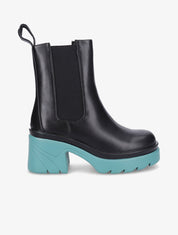 Boots crantées à semelle plateforme - Bleu - 1