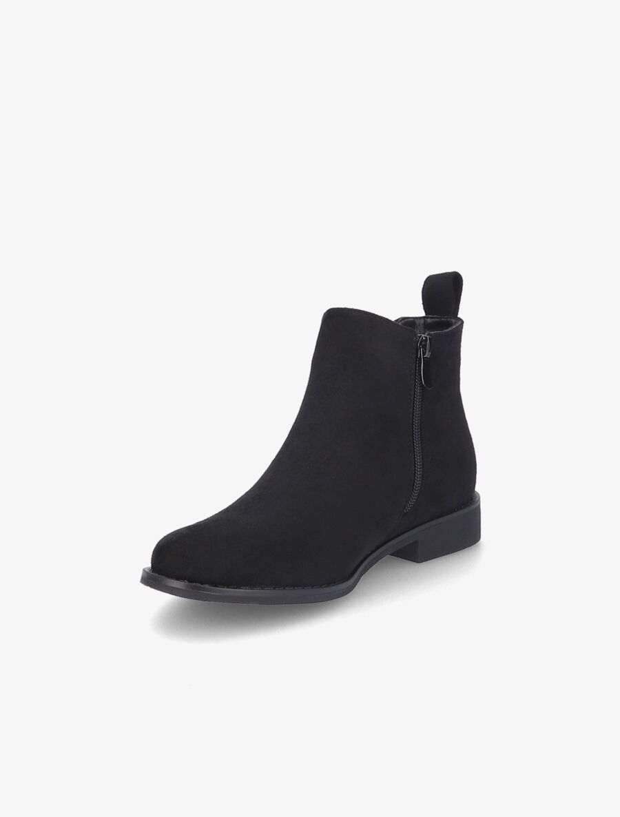 Bottines plates en suédine - Noir - 3