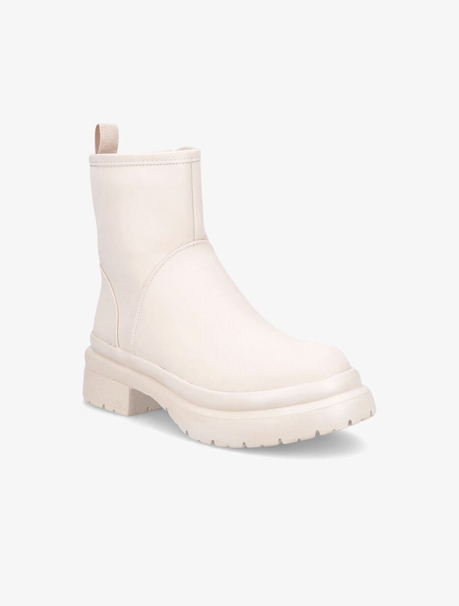 Bottines fourrées à zip - Beige - 2