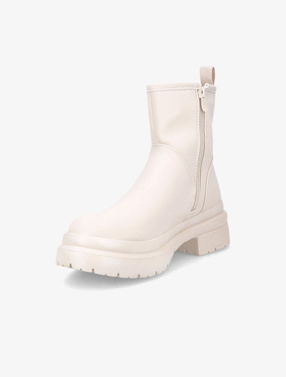 Bottines fourrées à zip - Beige - 3