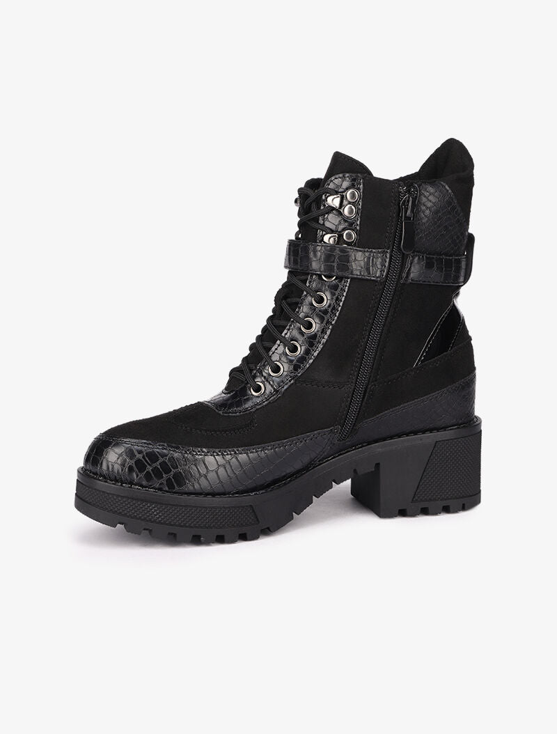 Bottines bi-matière à sacoche amovible - Noir - 4