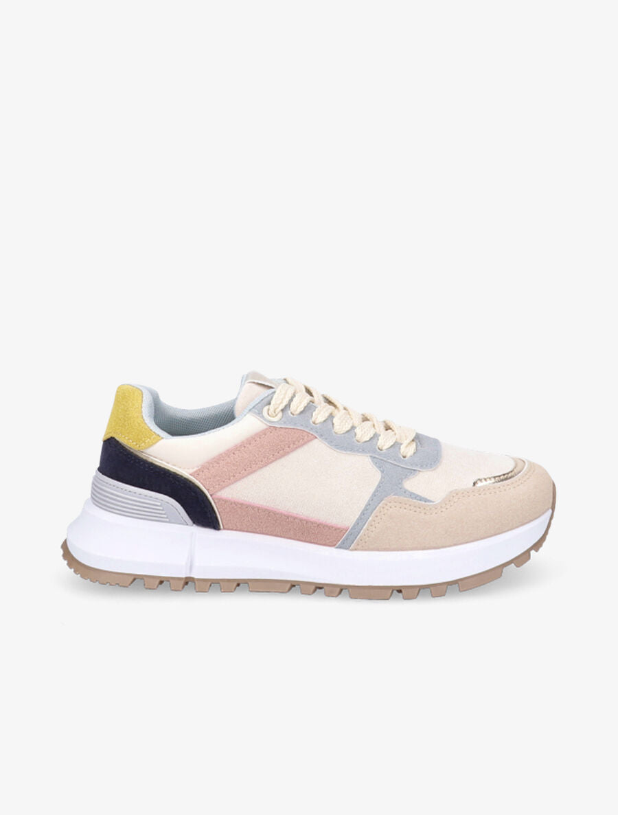 Running en suédine - Rose/beige - 5