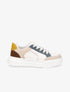 Sneakers à liseré pailleté - Taupe - 5