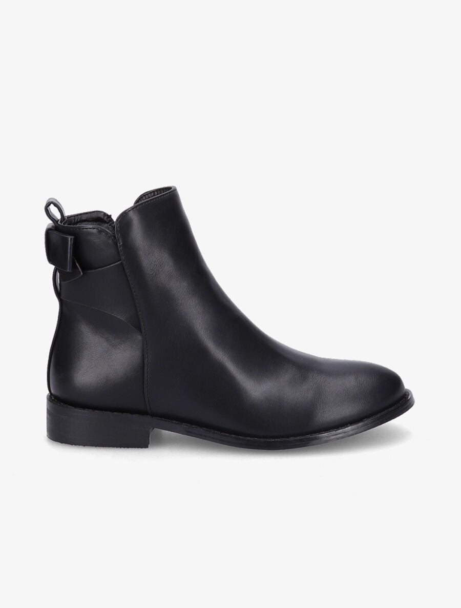 Bottines en simili à noeud - Noir - 5