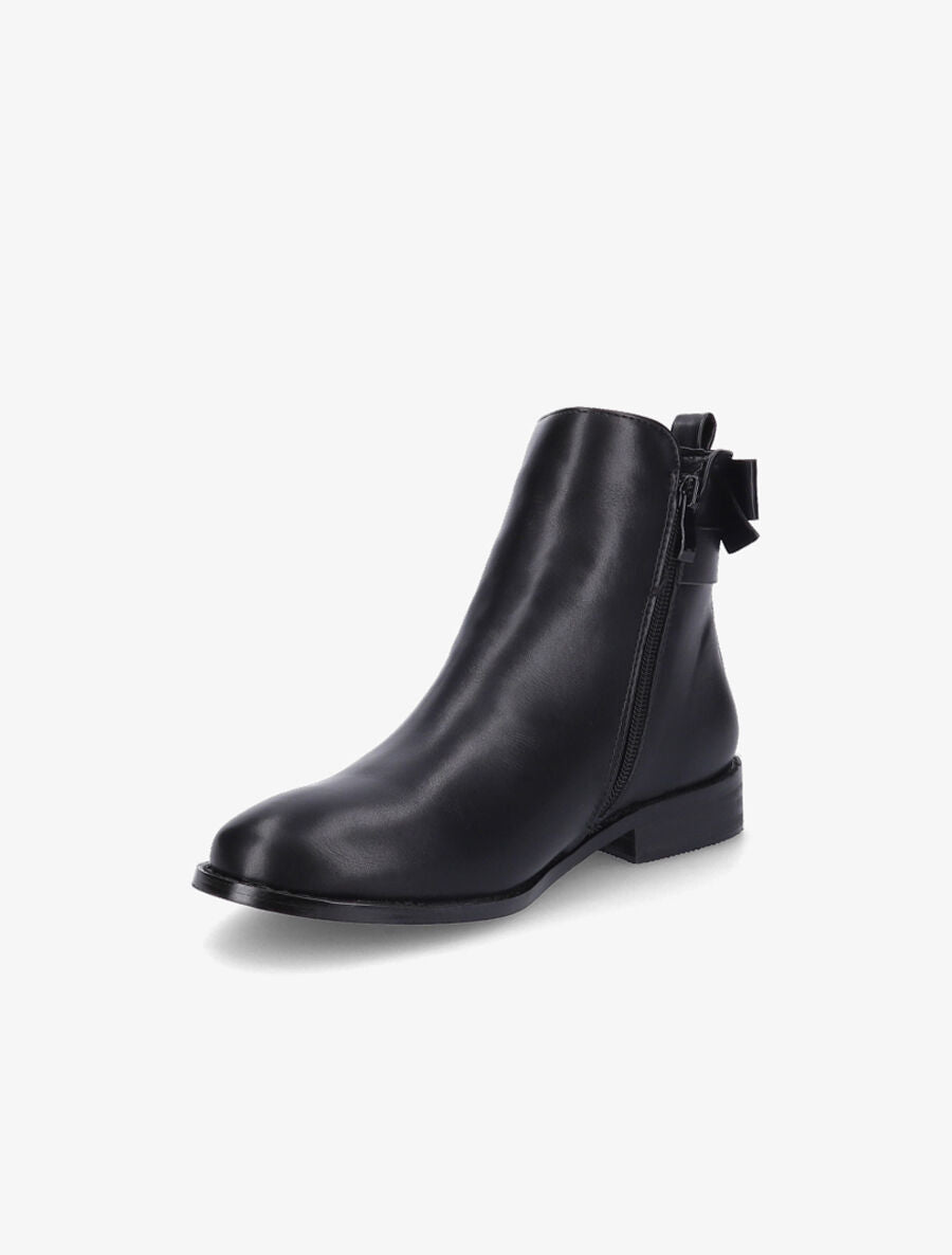 Bottines en simili à noeud - Noir - 3