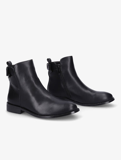 Bottines en simili à noeud - Noir - 4