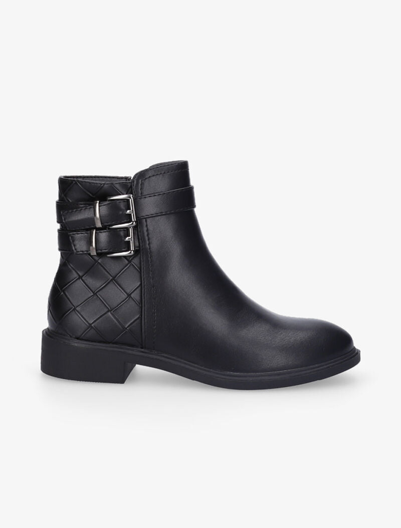 Boots effet osier tressé - Noir - 2