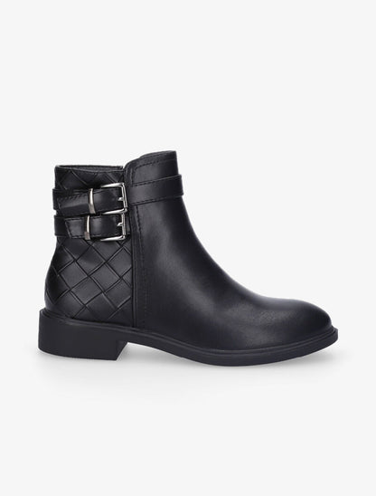 Boots effet osier tressé - Noir - 2