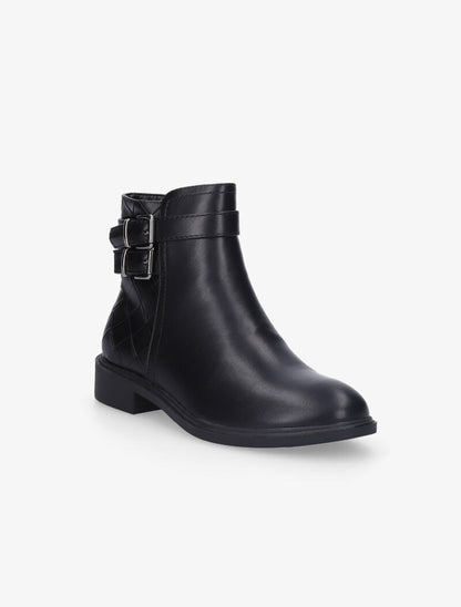Boots effet osier tressé - Noir - 3
