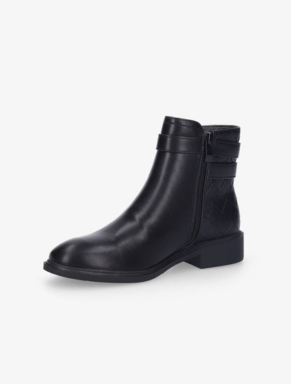 Boots effet osier tressé - Noir - 4