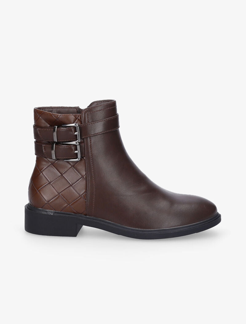 Boots effet osier tressé - Marron - 2