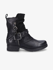Boots montantes bi-matière à sangle - Noir - 5