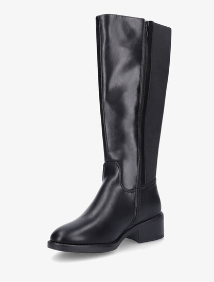 Bottes en simili à empiècement métallique - Noir - 3